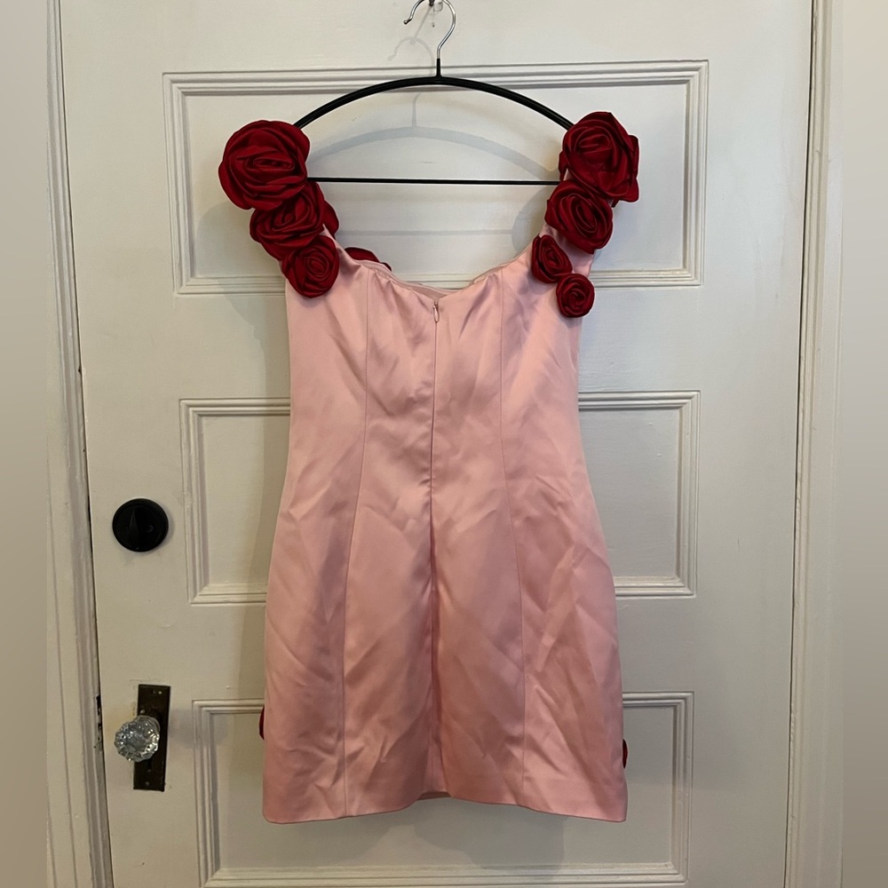 Atoir The Rosalie Mini Dress in Pink & Red - Picture 5 of 8